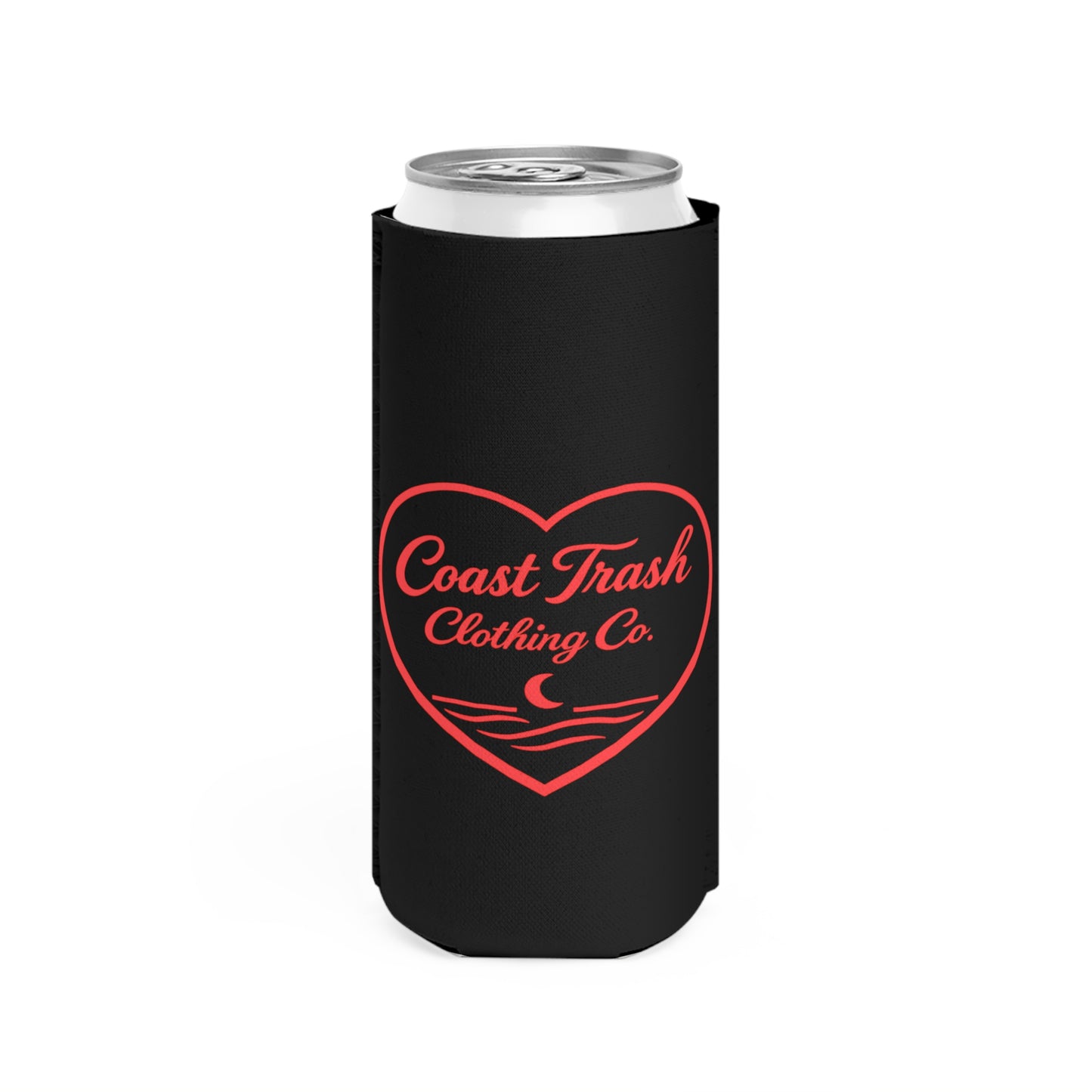 Coast Trash Clothing Valentine's Slim Can Koozie