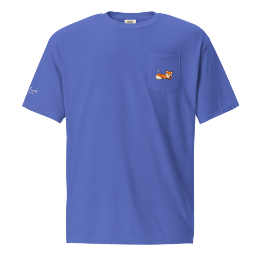 Zero Fox Given pocket tee, Flo Blue, pocket