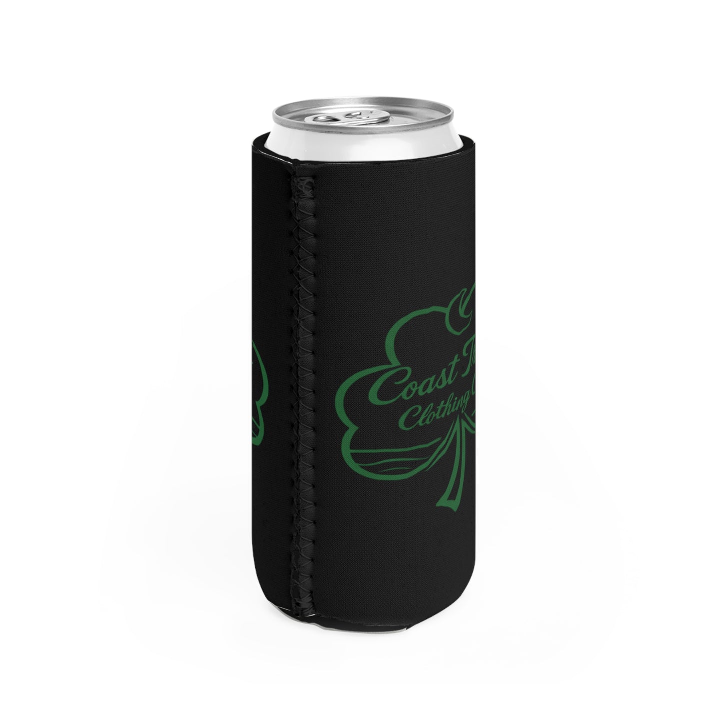 Coast Trash Clothing Shamrock Slim Can Koozie