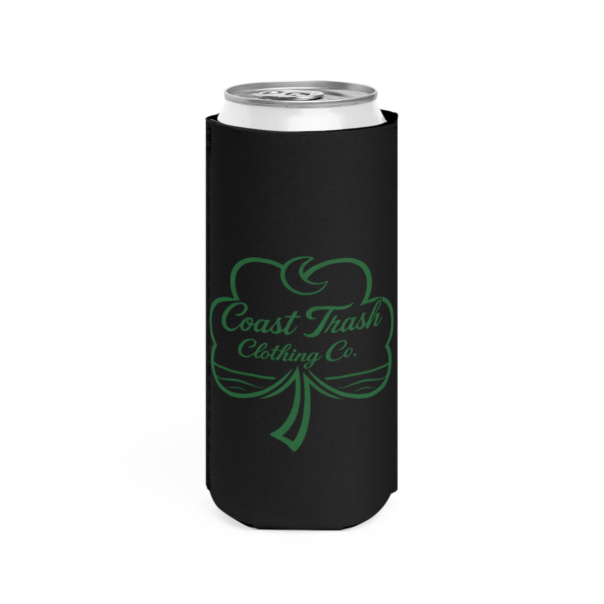 Coast Trash Clothing Shamrock Slim Can Koozie
