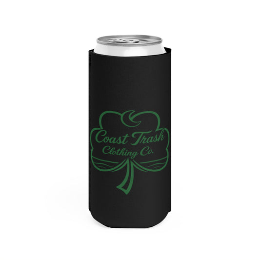 Coast Trash Clothing Shamrock Slim Can Koozie